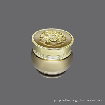 15g 20g 30g empty gold round ready to ship double wall acrylic cream jar 20ml 50ml plastic gold fancy lotion bottles